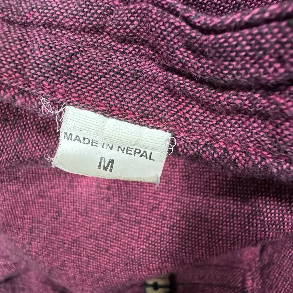 Women’s Blouse Made In Nepal Travel Adventure Outdoors Purple Medium Gorpcore
